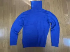JILL BLAZE タートルネックニット XL ブルー 美品 防寒 冬物
