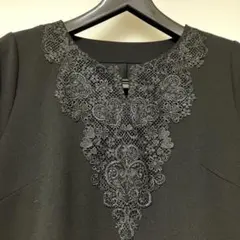 【新品・未使用】&LOVE アイコンレースの着映えワンピース　黒のサムネイル