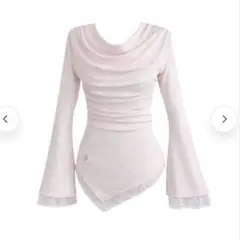 トップス YILON TIE PEPLUM LACE BLOUSE TIE PEPLUM LACE BLOUSE – YILON