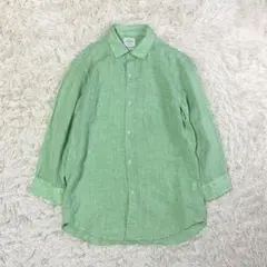 【美品】アーバンリサーチ フレンチリネン100% シャツ M ミントグリーンのサムネイル