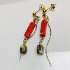 インペリアルジャスパー　ピアス