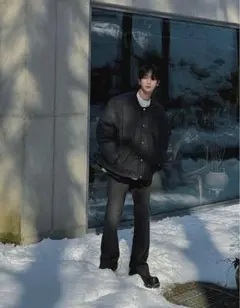 ASCLO Muffler Round Neck Puffer Jacket