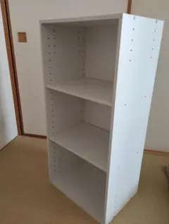 木製カラーボックス 3段 ホワイト 棚板可動式 収納棚