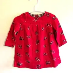 PETIT BATEAU 花柄 七分袖ワンピース 12m　74cm