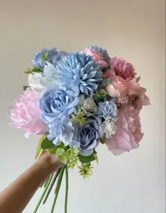 結婚式 ブライダル ブーケ 造花 韓国風 ブートニア付き