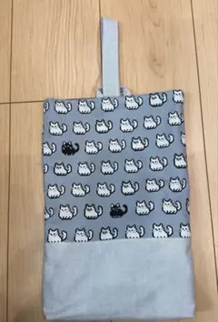 上靴袋　上靴入れ⭐︎ハンドメイド⭐︎猫柄