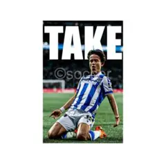 久保建英　アートポスター　サッカーアクションポスター TAKE A4 ラリーガ