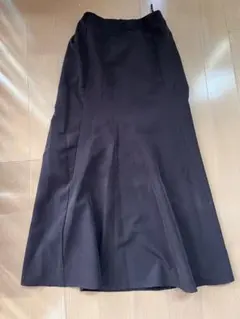 moment+ カットジョーゼットマーメイドフレアスカート　Mサイズ　ブラック