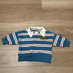 ストライプ襟付きトレーナー 90cm