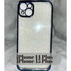 iPhone14/15 Plus bjnoxdv 黒 クリア ストラップホール付
