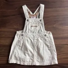 miki HOUSE ジャンバースカート 90サイズ ホワイト