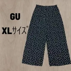 GU ジーユー ドットプリントプルオンパンツ XL