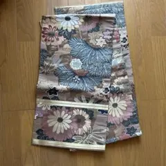 花柄 袋帯 金糸刺繍