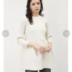 Mila Owen 構築ペプラムニット　アイボリー