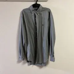 Ralph Lauren 長袖シャツ グレー ボタンダウン