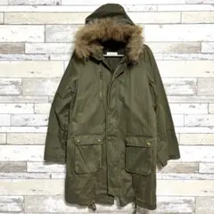 PHILLKINGTON ファー付き モッズコート カーキ