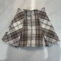 新品未使用 チェック柄プリーツミニスカート