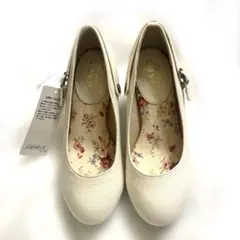 axes femme 花柄2weyパンプス 生成り S