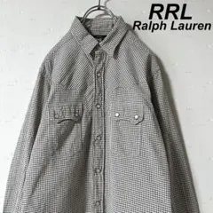 美品 古着 RRL ラルフローレン チェック ウエスタン シャツ