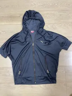 PUMA プーマ 半袖パーカー グレー レッド