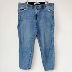 ソノマ デニムパンツ クロップド裾 無し ビッグサイズ 青 デニム お出かけ