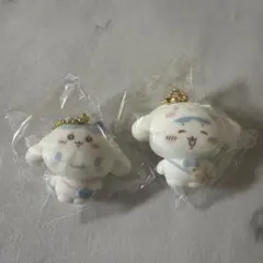 ちいかわサンリオシークレットフロッキーマスコットチャーム ハチワレ シナモロール