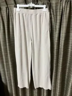 niko and ... ベージュ リブ編みパンツ