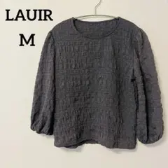 LAUIR♡七分袖　プルオーバー　ブラウス【M】グレー　ポコポコcd71