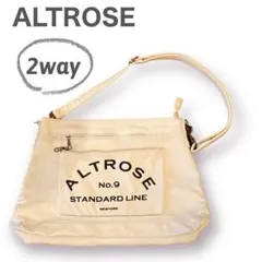 【ALTROSE・訳あり】キャンバス地2wayショルダーバッグ