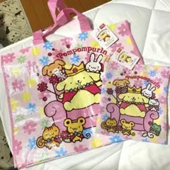 【新品タグ付】ダイソー ポムポムプリン 30周年 ショッピングバッグ 巾着