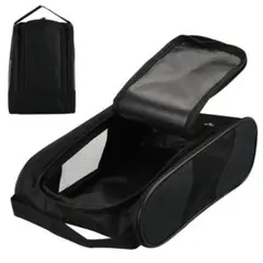 シューズ用メッシュバッグ 通気性 中が見やすい ダブルファスナー 運動