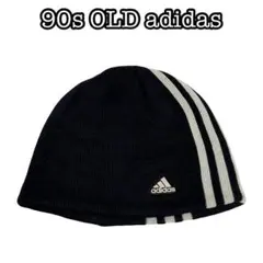 90s OLD adidas 上質 ニット帽 ストライプ stussy 美品