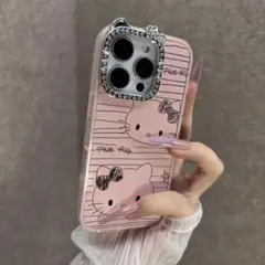 携帯ケース　スマホケース　キラキラ　線iPhone多機種対応　落下保護　4色選択