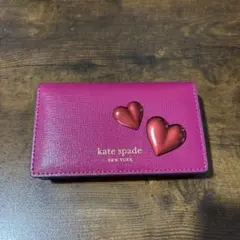 kate spade ハートモチーフ 二つ折り財布