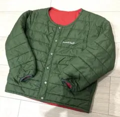 mont-bell キッズ　サーマラップ120 カーキ　リバーシブル