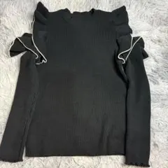 GRL フリルオープンショルダーニット　Lサイズ