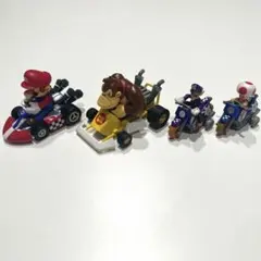 マリオカートプルバックカー 4個セット ドンキーコング ワルイージ キノピオ