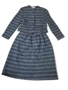 Sale!ネイビー幾何学柄 セットアップ　ツーピース