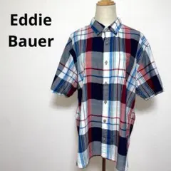 Eddie Bauer エディーバウアー チェック柄 半袖 シャツ L コットンのサムネイル