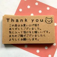 72★サンキューカード手書き風ねこ
