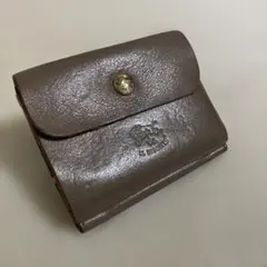 IL BISONTE グレー　　 コンパクトがま口ウォレット