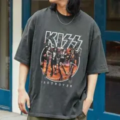 【RETOCKS】　KISS　DESTROYER　ビンテージ加工　バンドTシャツのサムネイル
