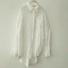 Bou Jeloud レーヨン100% とろみロングシャツ ホワイト Mサイズのサムネイル