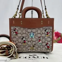 【新品同様/付属品完備】コーチ C8553 ミッキー コラボ 3way バッグ