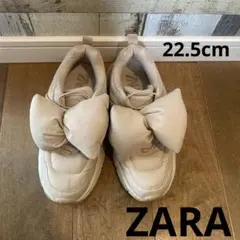 ZARA 厚底スニーカー ビックリボン 22.5cmのサムネイル