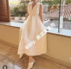 bibiy NOELLE SHEER DRESS ホワイト - メルカリ