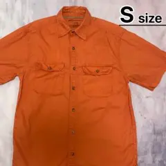 USA古着　半袖シャツ　S　オレンジ　無地　コットン　FADED GLORYのサムネイル