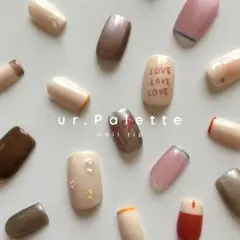 ネイルチップ 15本 ランダムデザイン　スクエア マグネット 落書き 韓国