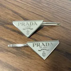 PRADA メタル ヘアピン トライアングルロゴ 2個セットのサムネイル