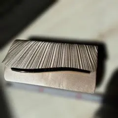 ゴールド プリーツデザイン パーティーバッグ